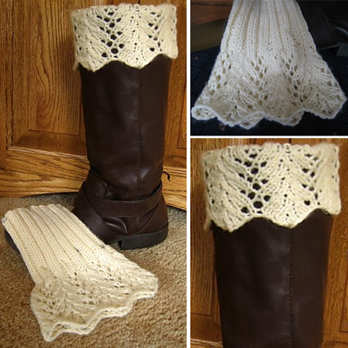 Feather Lace Boot Topper - Free Pattern