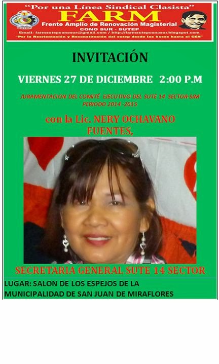 FARM SUTEP CONOSUR VIERNES 27 DE DICIEMBRE HORA 2 00 PM ACTO DE 