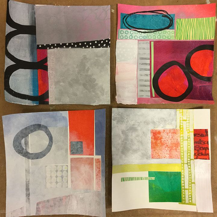 collage journeys by Jane Davies Abstract Painting For Textile Artists