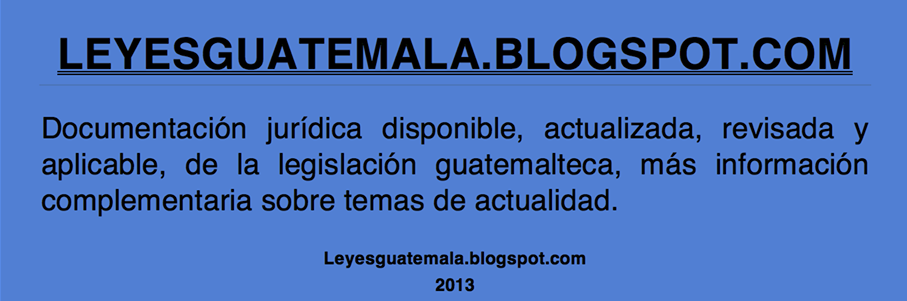 Leyes, acuerdos y temas de Guatemala