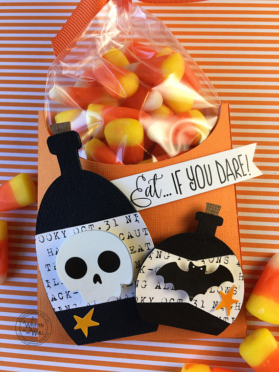 It's Written on the Wall Eat if You Dare! Fill Our Halloween Potion Bottle Treat Boxes With