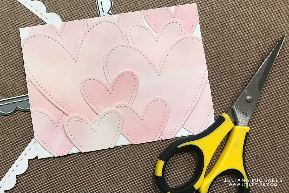 Die Cut Card Background Tutorial 12 Days of Christmas