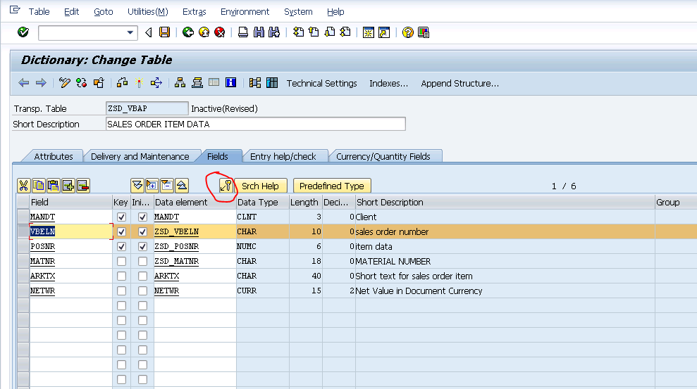 SAP TECH Foreign Key