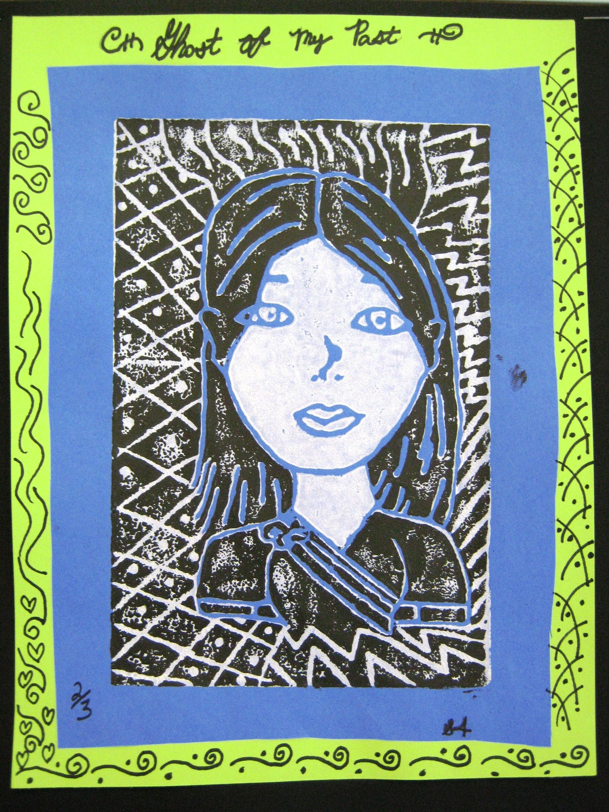 doodles&noodles: Self Portrait Reductive Prints