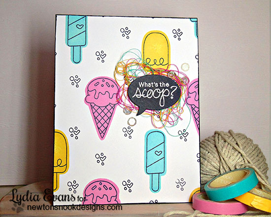 Ice Cream Card by Lydia Evans| Summer Scoops Stamp set by Newton's Nook Designs