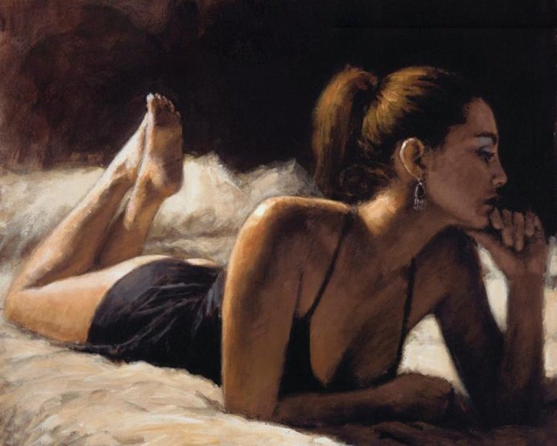 Fabian Perez 1967 ~ pintor argentino figurativo | Reflexiones de un sueño