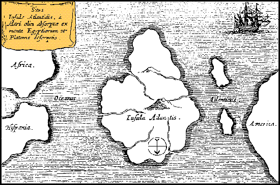 Athanasius Kircher's Map of Atlantis (ca. 1669) Athanasius Kircher's Map of Atlantis (ca. 1669)