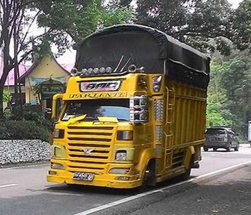 Truk PS 120 Modifikasi-kuning depan