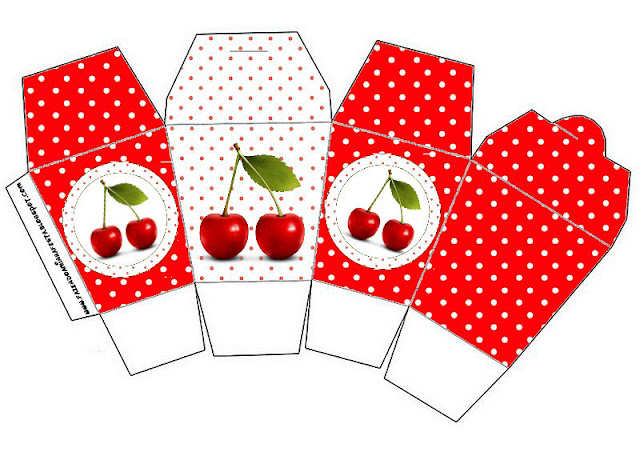 Cajitas para imprimir grati con cerezas.