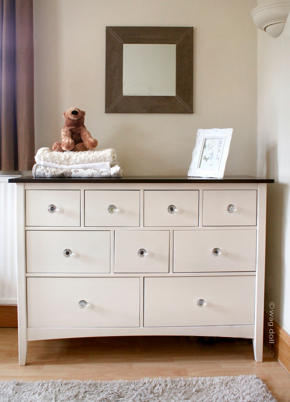 Nursery Chest of Drawers Makeover A Spray Paint Tutorial.