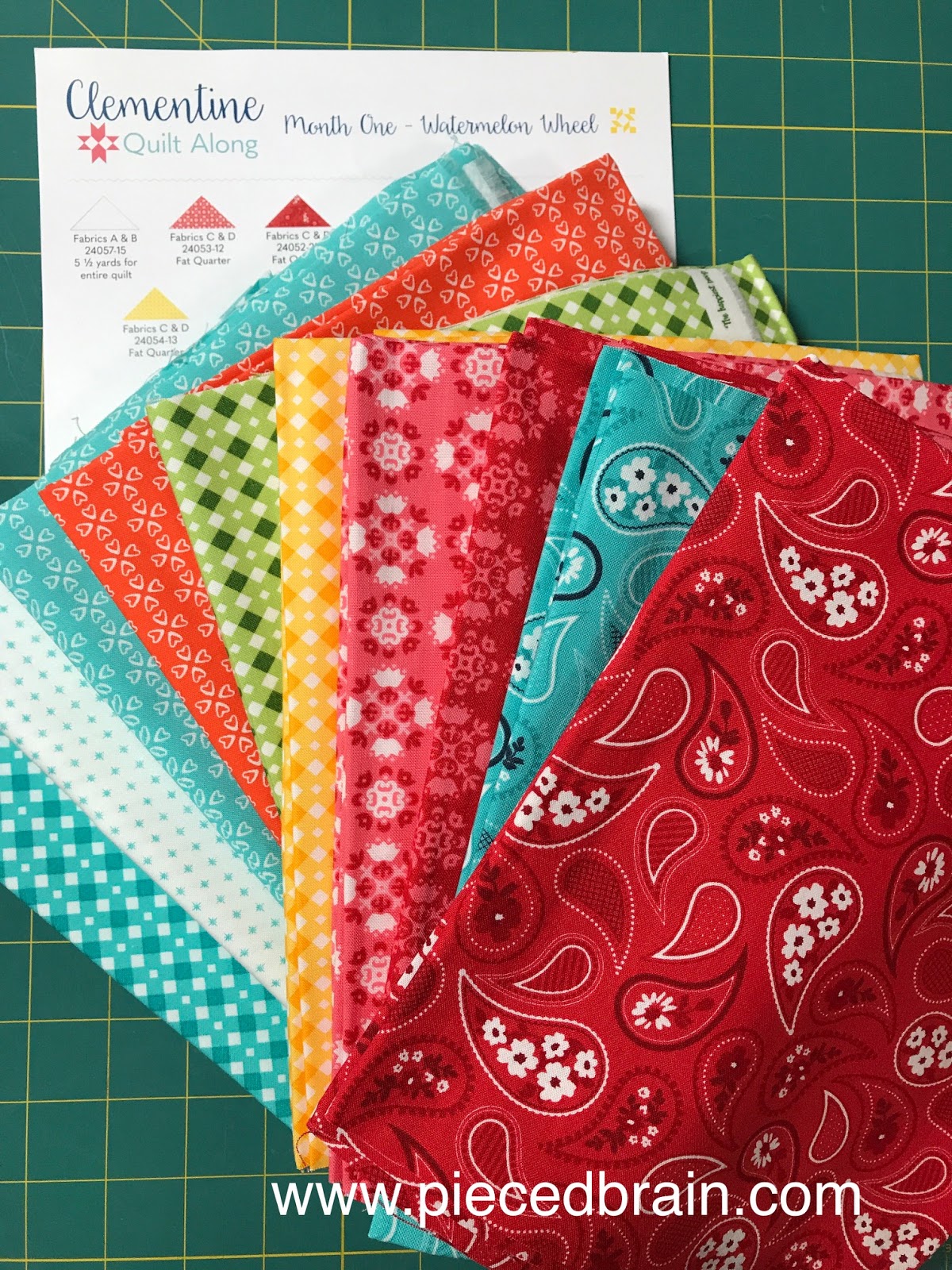 Pieced Brain Clementine Quilt Along