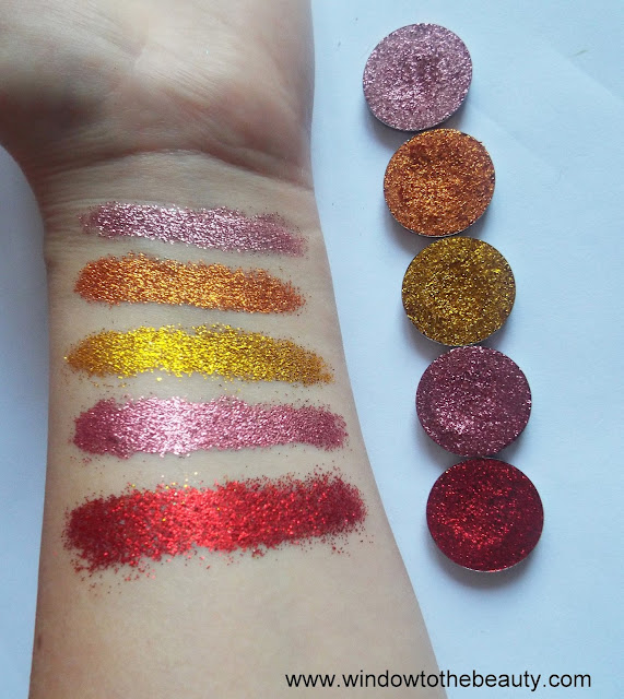 Revolution pro Glisten here swatches