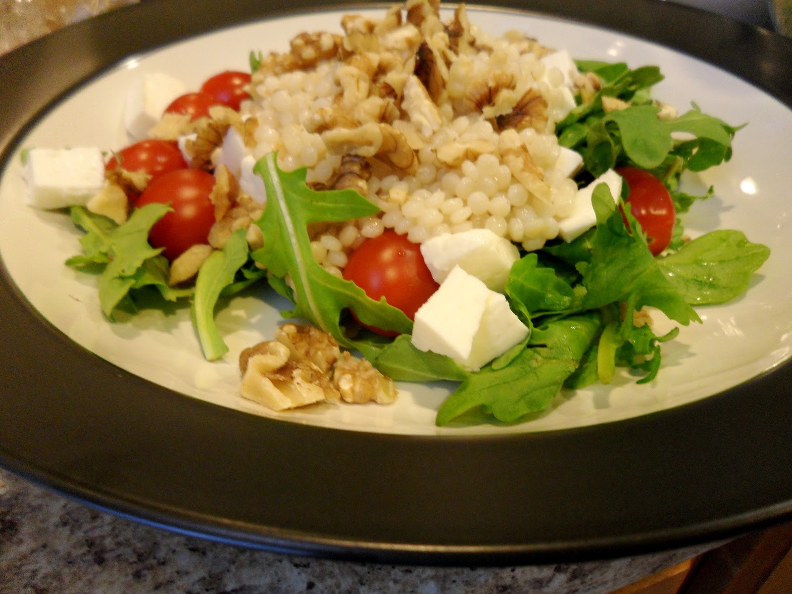 Wednesday Israeli Couscous Salad with Tomatoes and Arugula