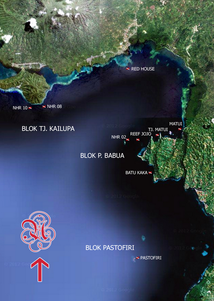 Diving, blok Tanjung Kailupa, blok Pulau Babua, blok Atol Pastofiri