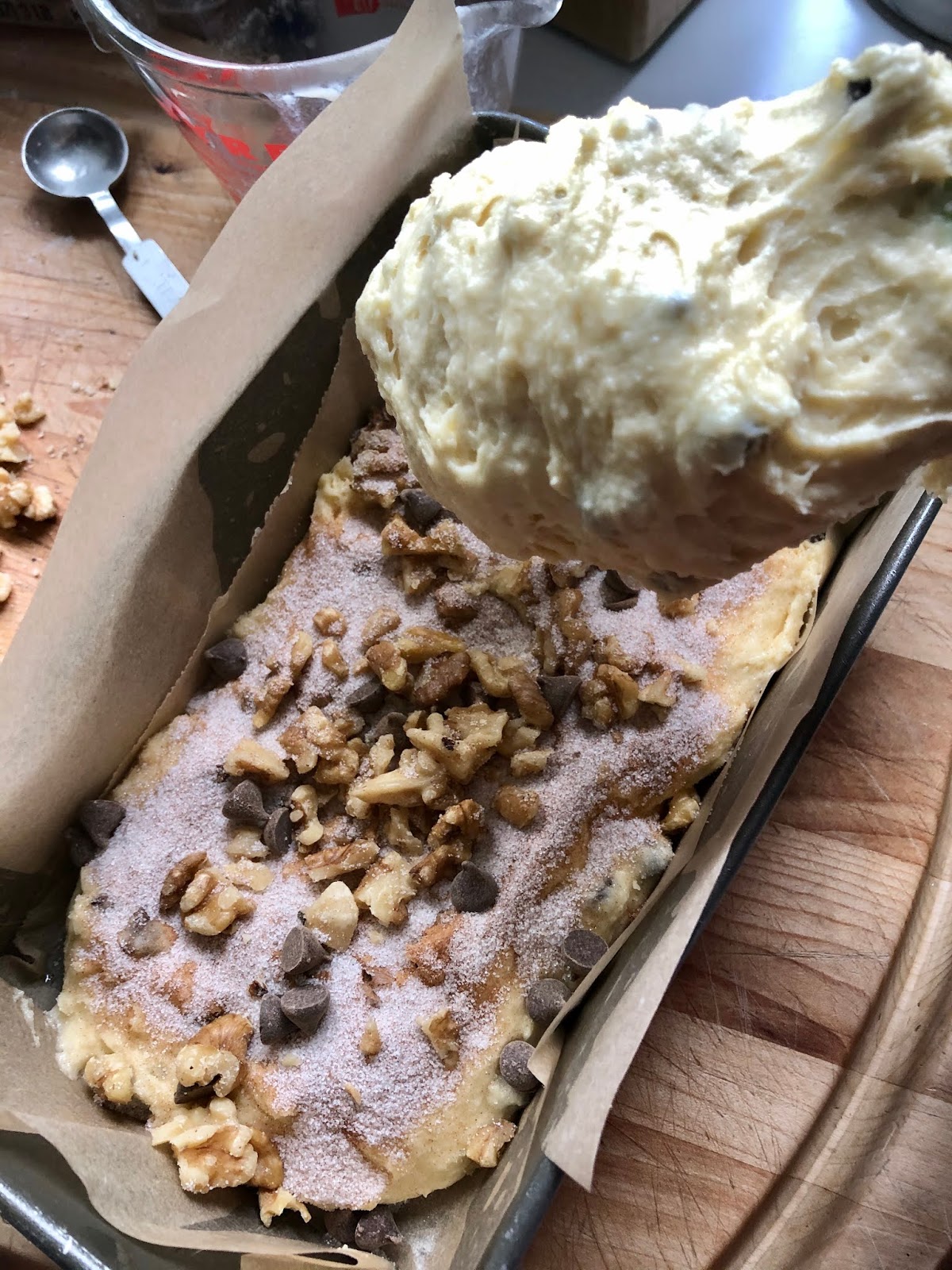 Not Entenmann's Sour Cream Chip & Nut Loaf (but close)