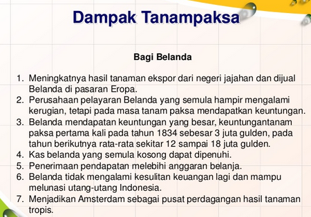 Dampak Positif Dan Negatif Tanam Paksa Bagi Masyarakat Catatan Pelajar