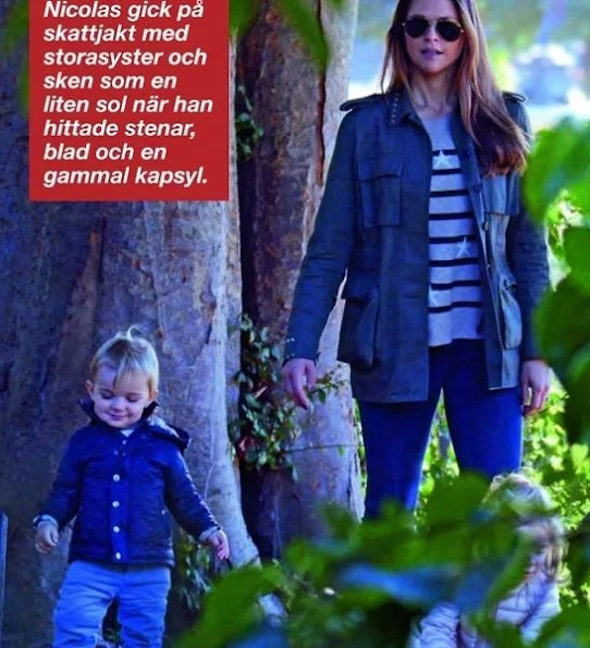 Swedish Princess Madeleine wore Valentino Byron cotton jacket and Chinti and Parker Stars & stripes sweater.