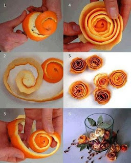 Como hacer Flores con Cascaras de Naranja