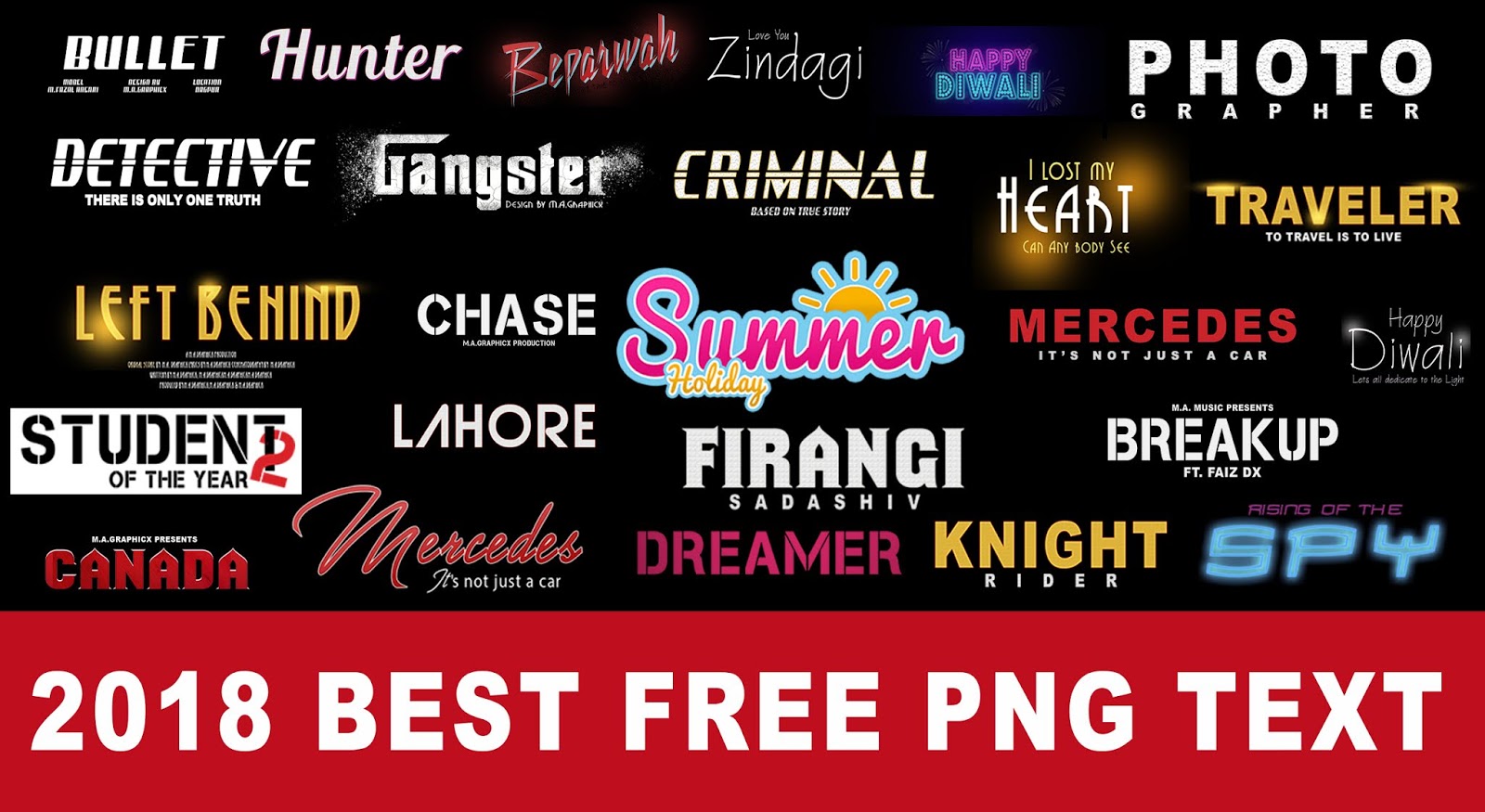 (2018 )Text png zip file download for picsart png text download