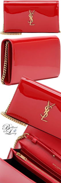 Saint Laurent Kate hot red wallet leather shoulder bag #brilliantluxury