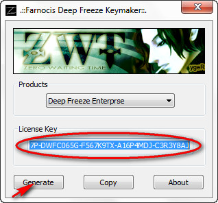 deep freeze offline activation deep freeze offline activation