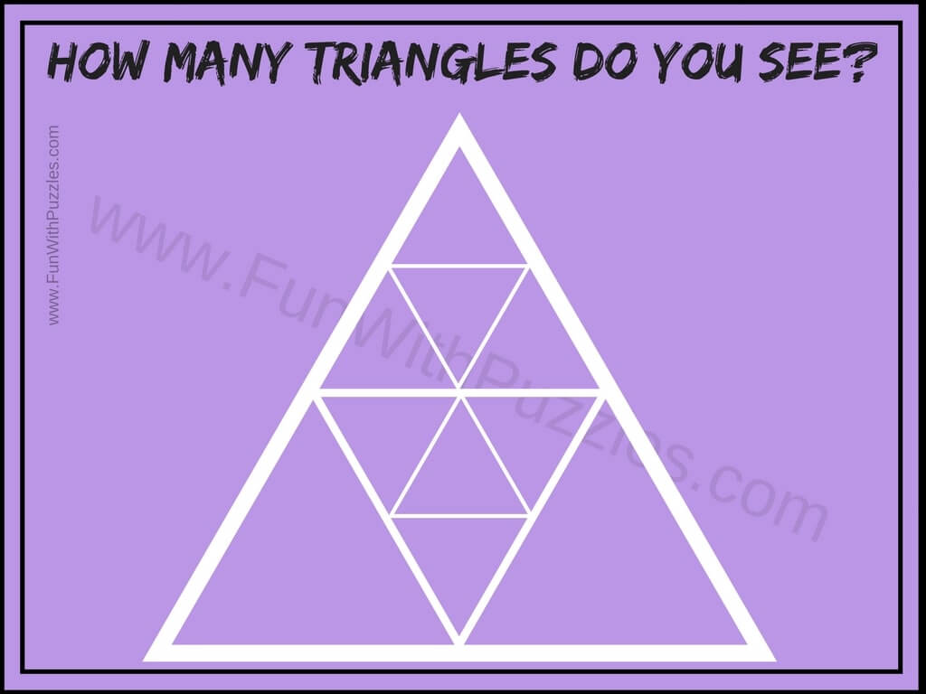 Easy Counting Triangle Puzzles Observation Test