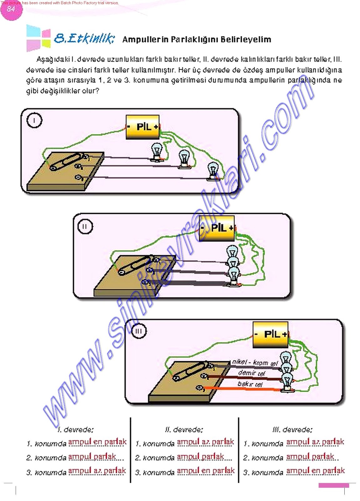 6. SINIF FEN VE TEKNOLOJİ MEB YAYINLARI ÇALIŞMA KİTABI CEVAPLARI SAYFA
