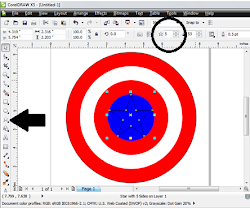 captain america shield vector outline star coreldraw tutorials americas remove fill then center