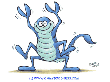 Image result for scorpion cartoon stinging gif