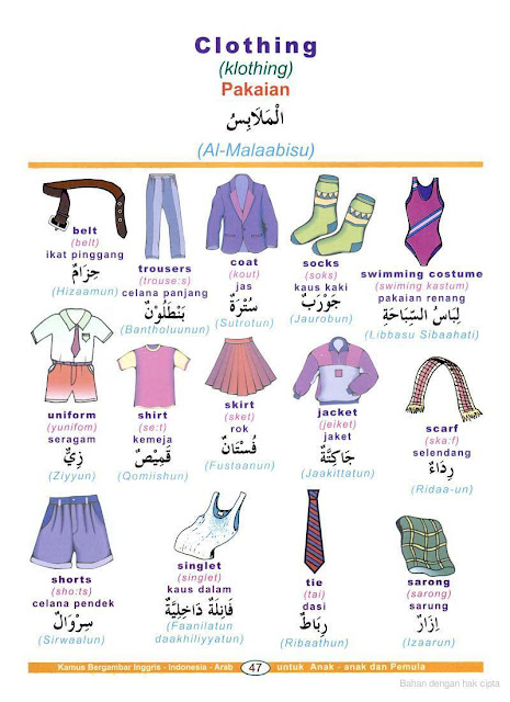 Kenalilah Bahasa Arab: Pakaian dalam Bahasa Arab | الملابس