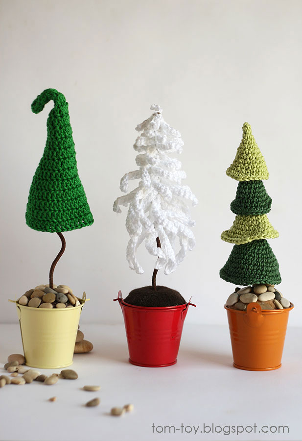 Christmas decor, fir trees, christmas tree, handmade, christmas gift, ёлка, ёлочка, новый год, вязаная ёлка крючком, подарок на новый год