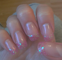 glitter gel nails pink nail sculpted clear sharon