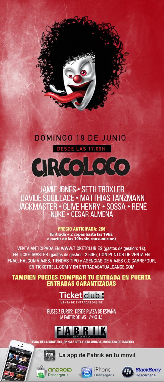 redes LGTB CIRCO LOCO LLEGA A FABRIK
