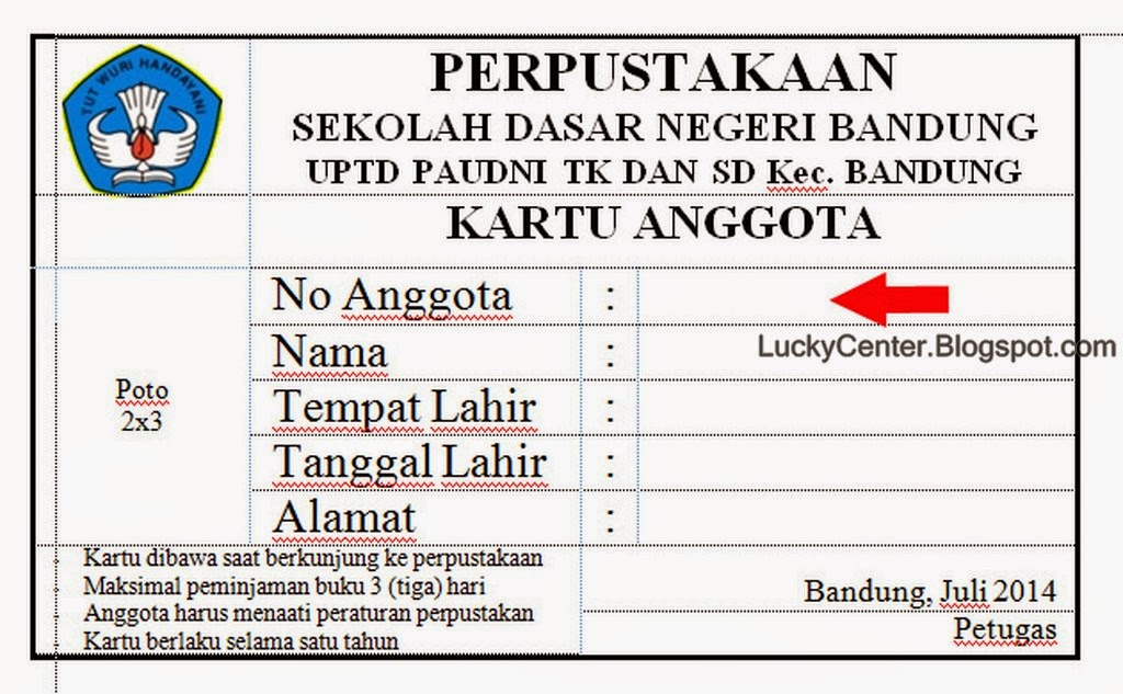 Lucky Center Membuat Kartu Anggota