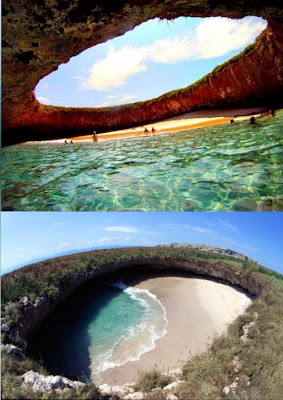 Pantai tersembunyi di Mexico