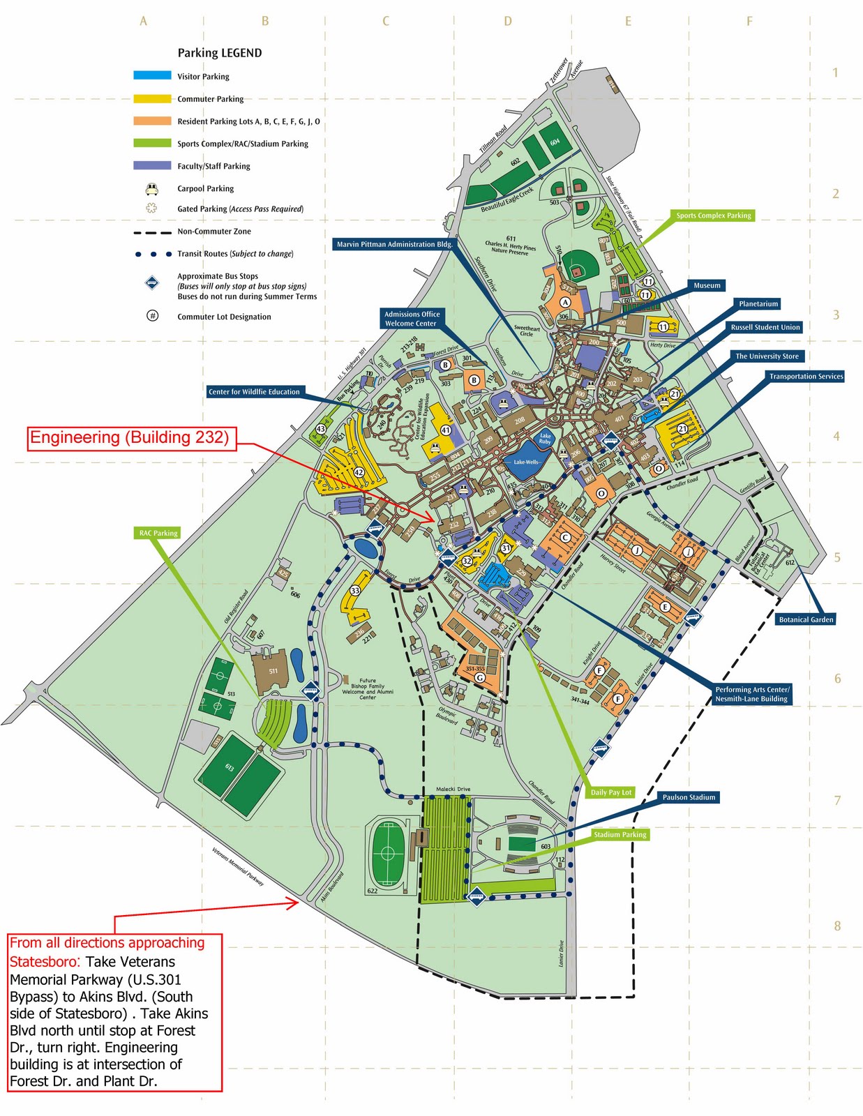 Grambling State University Campus Map Map