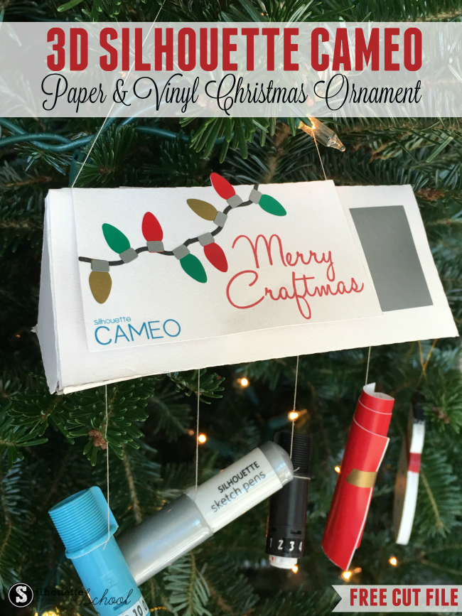 Silhouette CAMEO, DIY christmas ornaments, paper crafts, 3d paper crafts, silhouette cameo tutorials