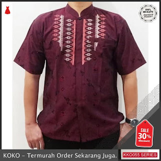 KKO55 WSL554 Kemaja Kombi Hem Koko Pria Jaguar Lengan Pendek Murah BMGShop