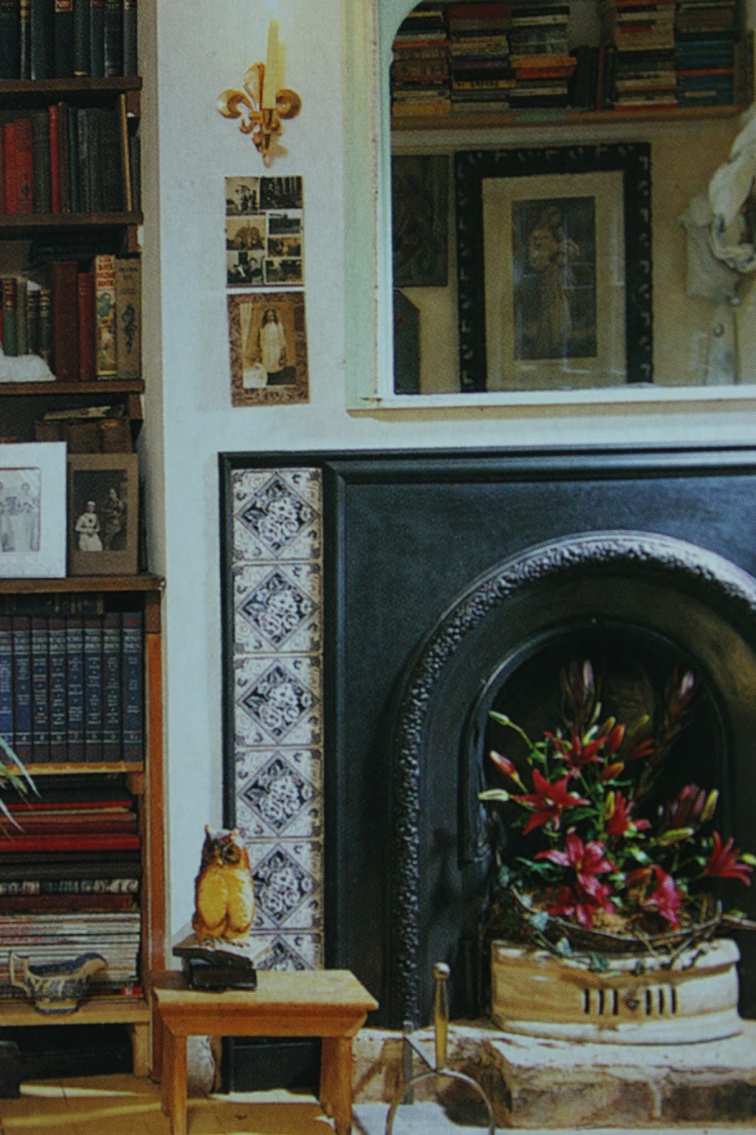 cast iron fireplace indoor