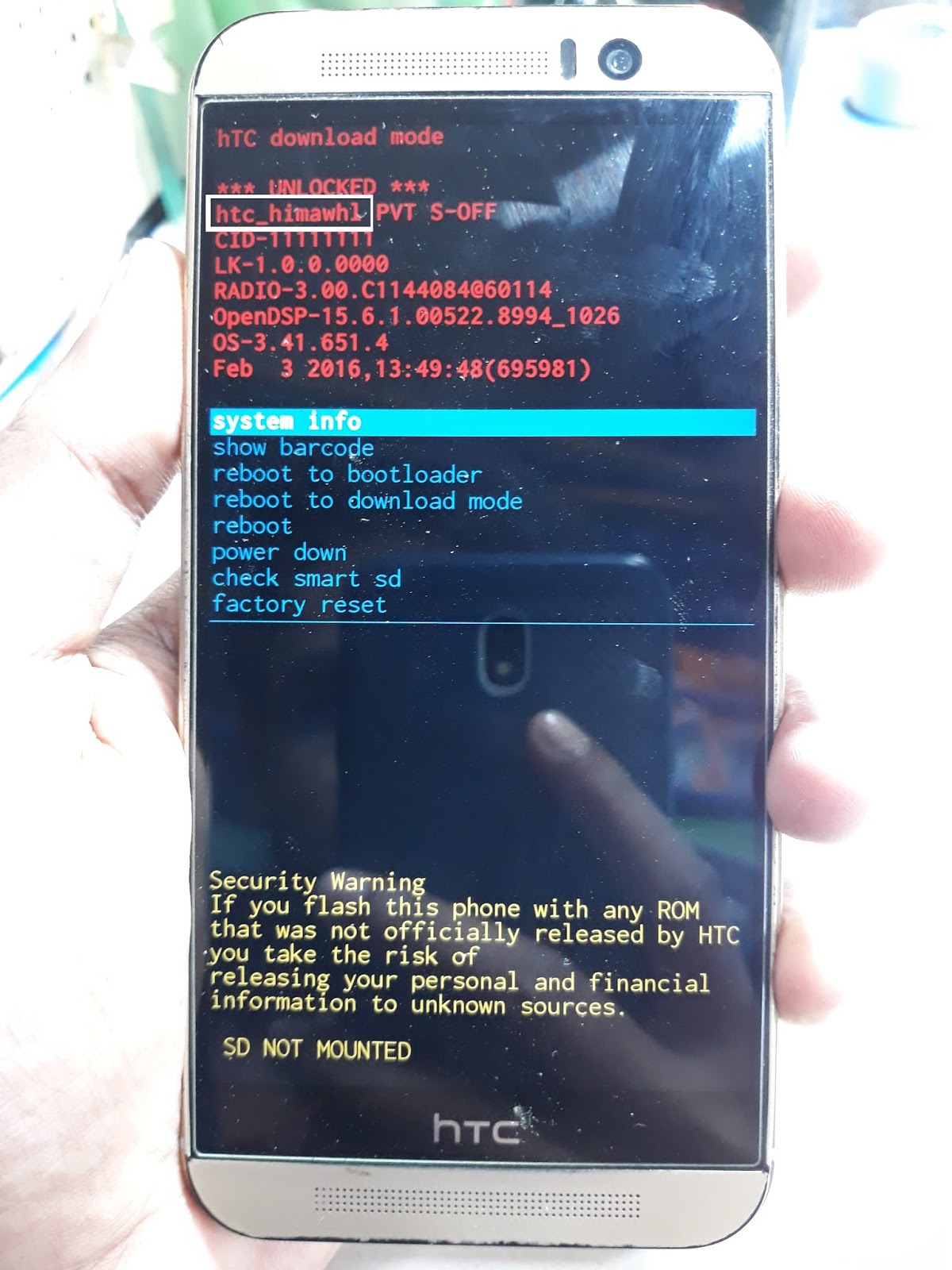 htc m9 hima whl firmware flash file