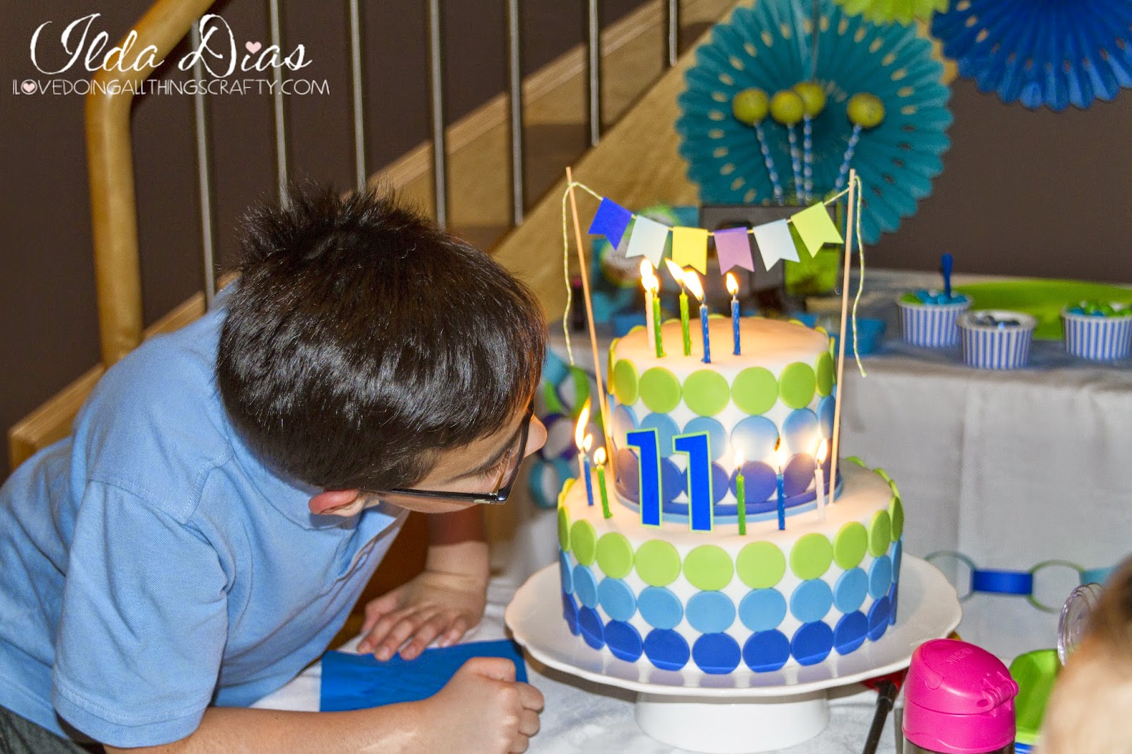 I Love Doing All Things Crafty Simple Blue And Green Birthday