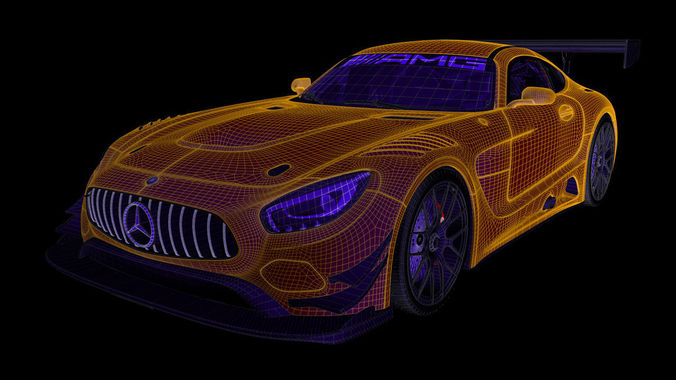 3dsMax高精度2016款GT3汽車3D模型下載