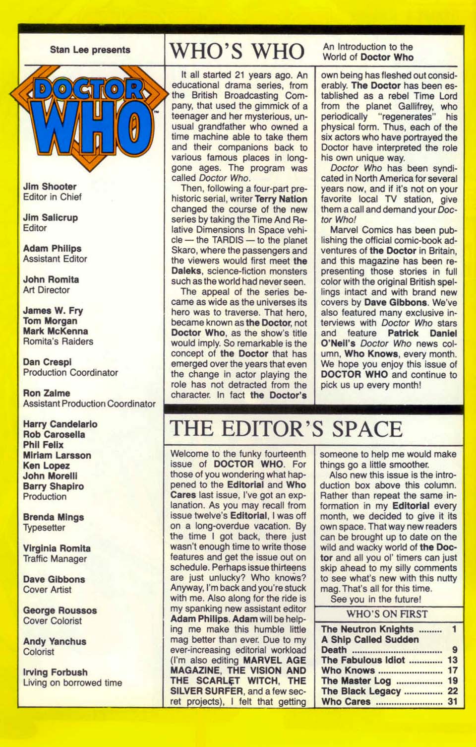 Read online Doctor Who (1984) comic -  Issue #14 - 2