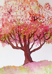 trees painting techniques watercolor painted paint tree watercolour different pink palm technique prism spattering way brush gold pencil masking mingling