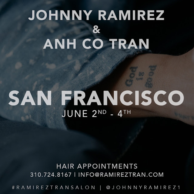 Johnny Ramirez, Ramirez Tran Salonn, Lived in Blonde, Lived in Color, Brunette, Sexy Hair, hot Hair, Loreal professional, glamteam, LorealProus, Anh Co Tran, San Francisco, Travel dates, 