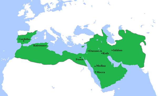 Umayyad dynasty in its greatest extent