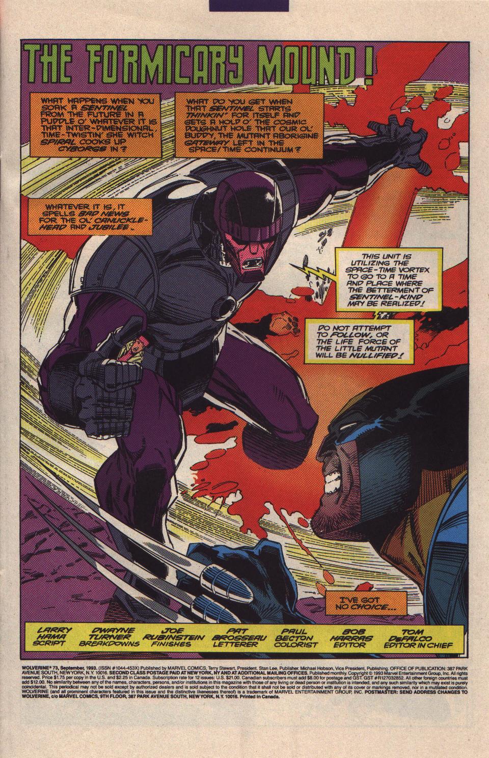 Read online Wolverine (1988) comic -  Issue #73 - 2