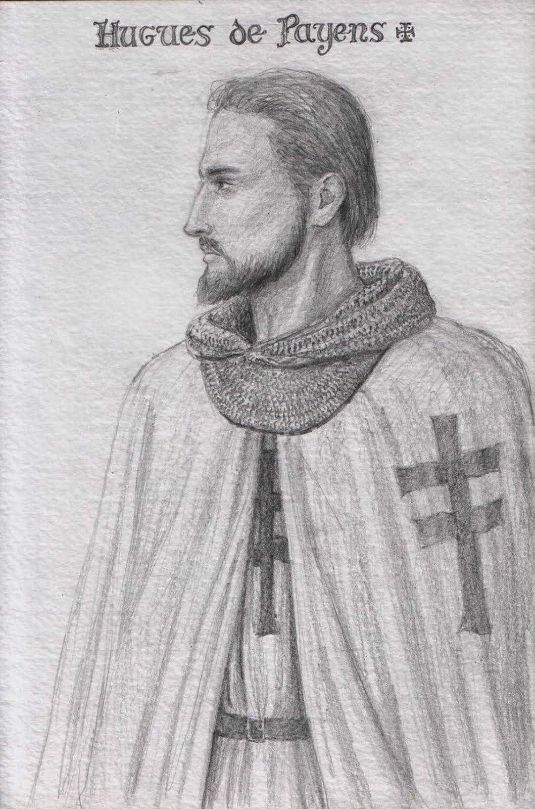 Hugo de Payens 1118 - 1136. Lider del grupo que fundó la Orden y primer Gran Maestre de la misma.