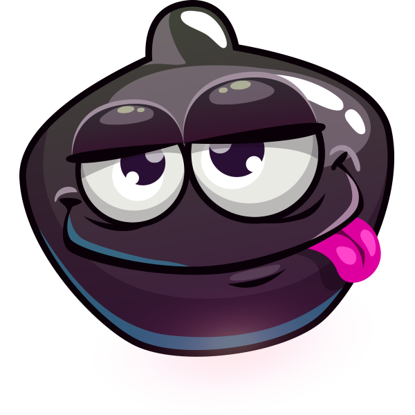 Black Tongue-Out Emoji