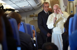 Pope on plane